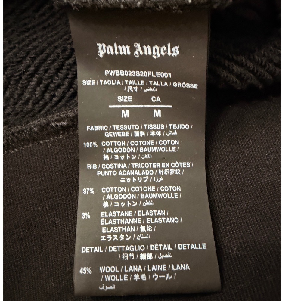 Palm Angels Kill The Bear Hoodie Black Chenille Patch PWBB023S20FLE001 Medium - Picture 3 of 7